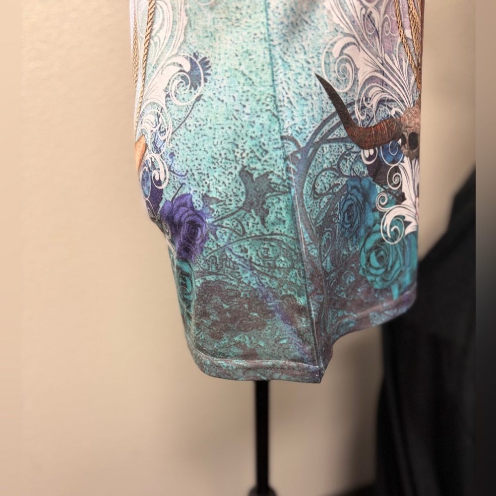 Sweet Gisele Cowgirl Rhinestone Graphic Top XL Western Rodeo San Antonio - Picture 6 of 10